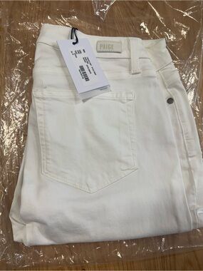 PAIGE Kylie Crop White Denim Jeans